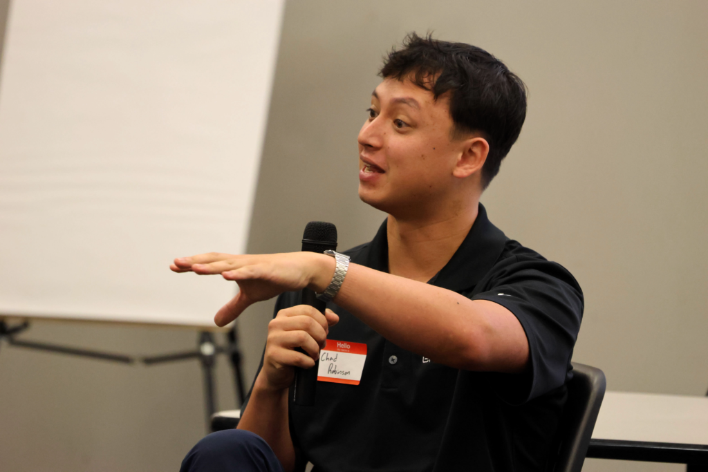 Chad Robinson of Siemens Energy speaking during the apprenticeship session